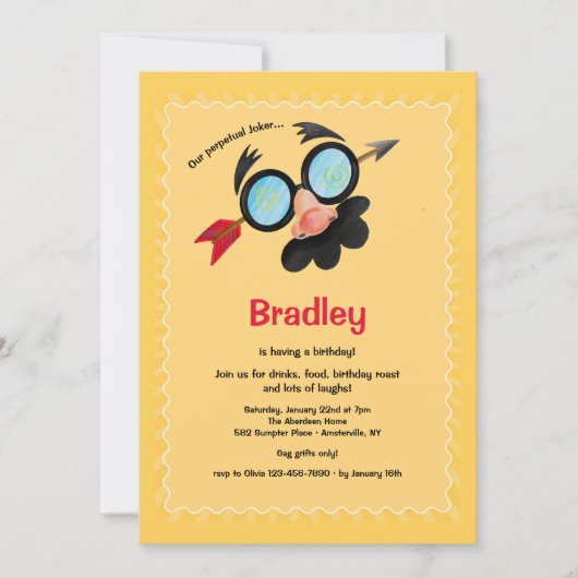 Perpetueller Joker Geburtstagsparty Einladung (Vorderseite)