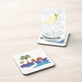 Perpetuum tropischer Sonnenuntergang harter Kunsts Getränkeuntersetzer (Rechte Seite)