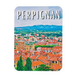 Perpignan Foto Vintage Magnet