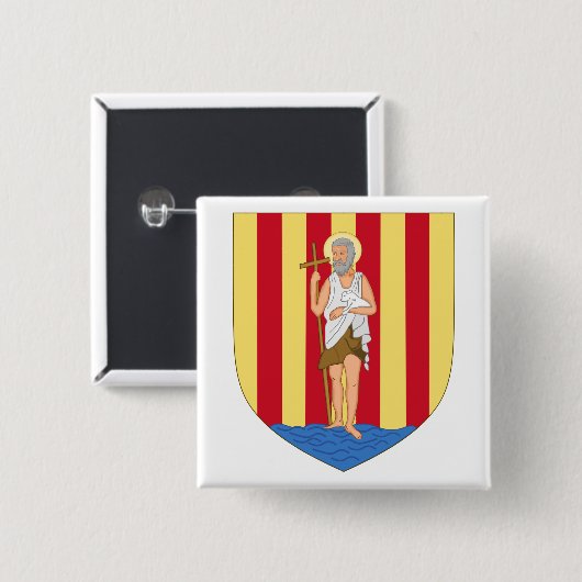 Perpignan-Wappen Button (Vorne & Hinten)