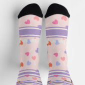 Perple- Name Number heart Socks Socken (Oben)