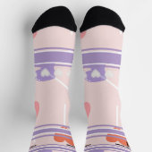 Perple & Pink- Name Nummer Herz Socken (Oben)