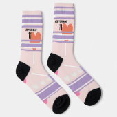 Perple & Pink- Name Nummer Herz Socken (Rechts)