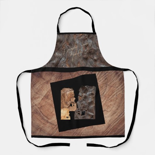 Perplex Frauenprofil - Holz Schürze (Vorderseite)