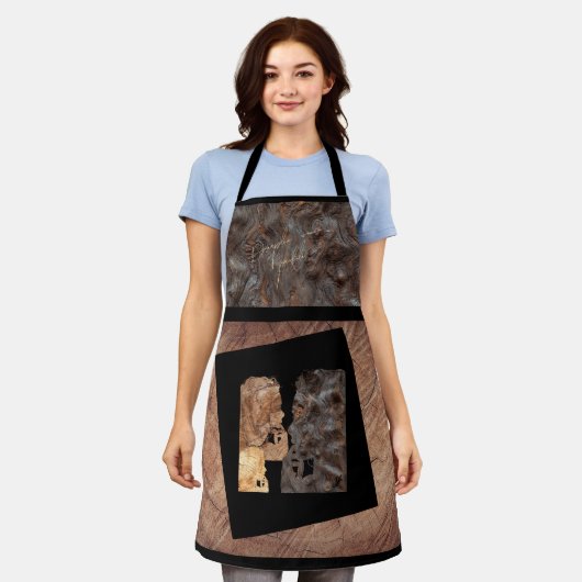 Perplex Frauenprofil - Holz Schürze (Getragen)