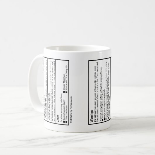 Perplex-lax | Apotheker Gag Gift Tasse (Vorderseite Links)