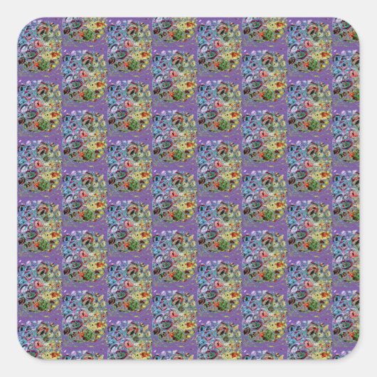 Perpule Passion Quadratischer Aufkleber (Vorderseite)