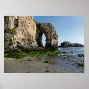 Perranporative Sea Cornwall Coast England Poster