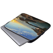 Perranporth Beach Pool bei Sunset Laptopschutzhülle (Vorne Knopf)