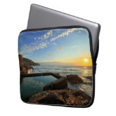 Perranporth Beach Pool bei Sunset Laptopschutzhülle (Vorderseite Links)