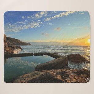 Perranporth Beach Pool bei Sunset Sherpadecke