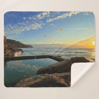 Perranporth Beach Pool bei Sunset Sherpadecke
