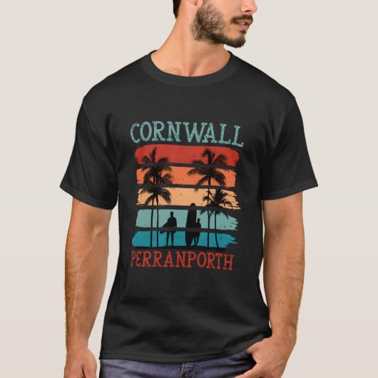Perranporth Cornwall England S Surfbrett T-Shirt (Vorderseite)