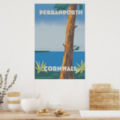 Perranporth Cornwall Reiseplakat Poster (Küche)