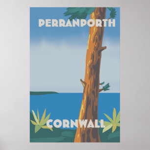 Perranporth Cornwall Reiseplakat Poster