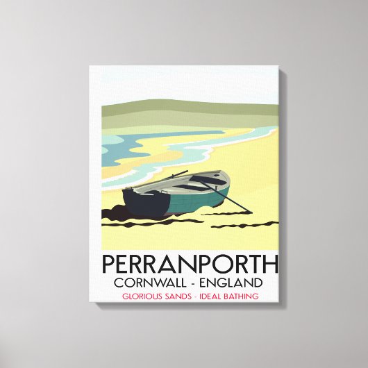 Perranporth Cornwall Seaside Reiseplakat. Leinwanddruck (Vorderseite)