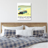 Perranporth Cornwall Seaside Reiseplakat. Leinwanddruck (Insitu (Schlafzimmer))
