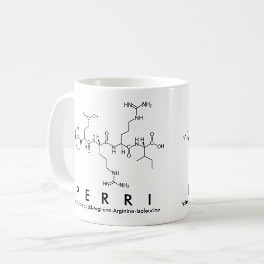 Perri Peptidname Tasse (Vorderseite Links)