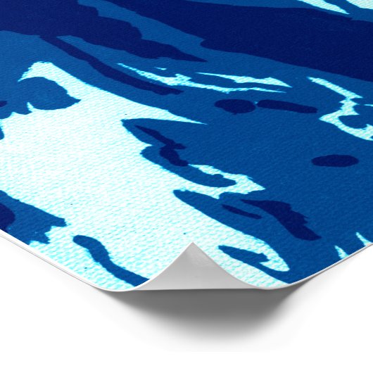 Perrie Blue Pop Art Poster (Ecke)