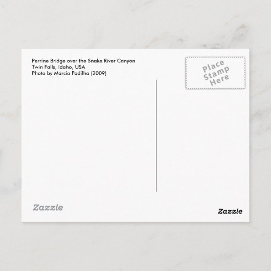 Perrine Bridge über den Snake River Canyon Postkarte (Rückseite)