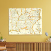 Perrines neue topographische Kriegskarte Leinwanddruck (Insitu (Wohnzimmer))