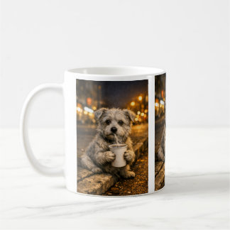 Perrito con café – Noche tranquila en la ciudad Kaffeetasse