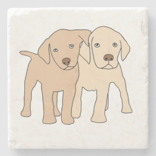 Perritos Labrador Cachorros por RetroCharms Steinuntersetzer