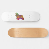 perro american cocker spaniel silueta en acuarela skateboard (Horizontal)