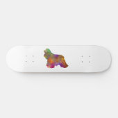 perro american cocker spaniel silueta en acuarela skateboard (Horizontal)