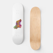 perro american cocker spaniel silueta en acuarela skateboard (Vorderseite)