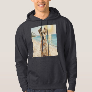 Perro con collar de caracolas hoodie