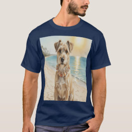Perro con collar de caracolas T-Shirt