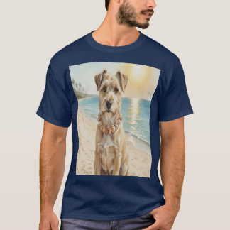 Perro con collar de caracolas T-Shirt