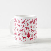 Perro de Pastor Mallorquin Weihnachtsdesign Kaffeetasse (Vorderseite Links)
