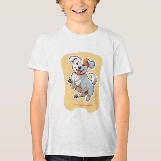 Perro Feliz Tri-Blend Shirt (Vorderseite)