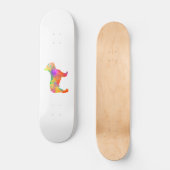 Perro French Bulldog Silueta Skateboard (Vorderseite)