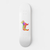 Perro French Bulldog Silueta Skateboard (Vorderseite)