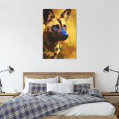 Perro Salvaje Africano Leinwanddruck (Insitu (Schlafzimmer))