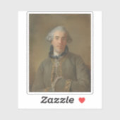 Perronneau - Portrait von Théophile Van Robais Aufkleber (Blatt)