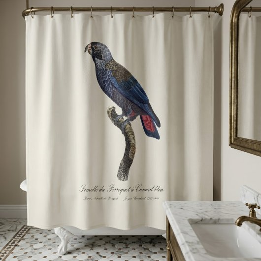 Perroquet a Camail bleu / Dusky Papagei Duschvorhang