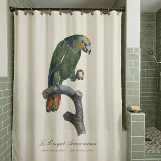 Perroquet Aourou-couraou / Orangenflügeltes Amazon Duschvorhang