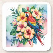 Perroquet exotique getränkeuntersetzer (Vorderseite)