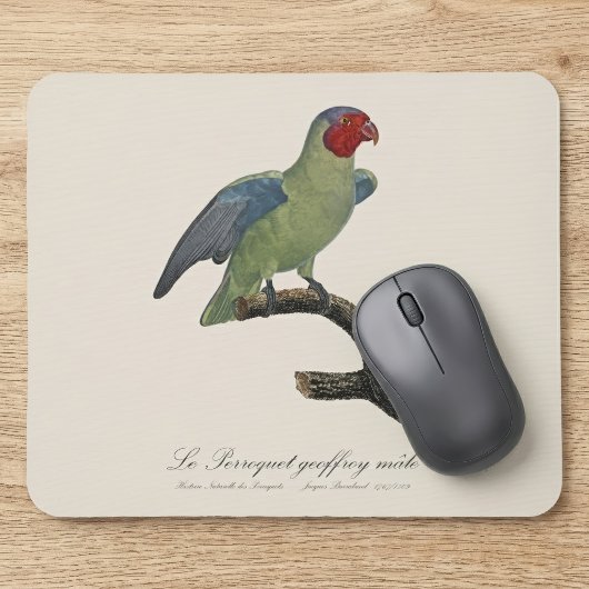 Perroquet geoffroy männlich / Roter Wangenpapagei Mousepad