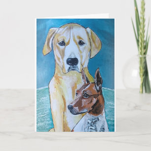 Perros en la Playa Malerei von Alfred Fox Karte