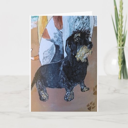 Perros en la Playa Malerei von Alfred Fox Karte (Vorderseite)