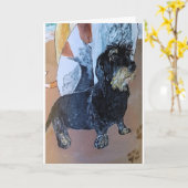 Perros en la Playa Malerei von Alfred Fox Karte (Gelbe Blume)