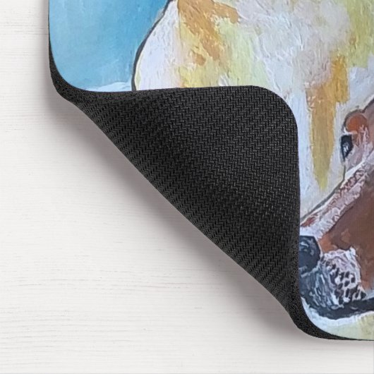 Perros en la Playa Painting by Alfred Fox Mousepad (Ecke)