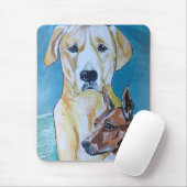 Perros en la Playa Painting by Alfred Fox Mousepad (Mit Mouse)