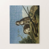 Perros en traílla puzzle (Vertikal)