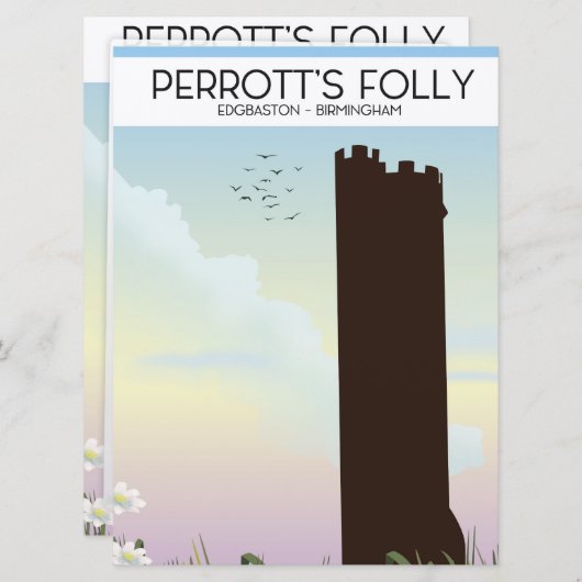 Perrotts Torly, Edgbaston, Birmingham Einladung (Vorne/Hinten)